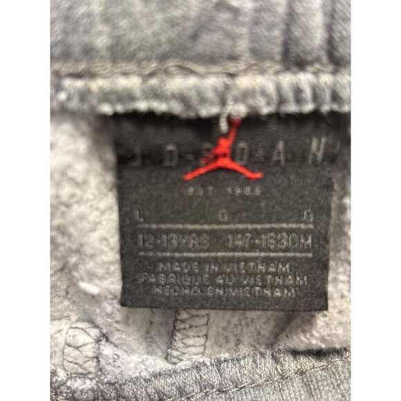 Jordan Mens Gray Fleece Jogger Pants Elastic Waist Side Pockets large - Picture 7 of 9